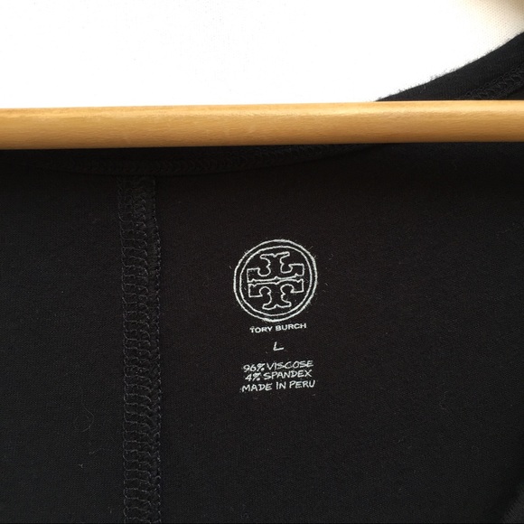 Tory Burch Stretch Knit Scoop Neck Logo Tank Top - Picture 5 of 5